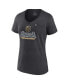 ფოტო #2 პროდუქტის Women's Heather Charcoal Vegas Golden Knights 2023 NHL Western Conference Champs Locker Room V-Neck T-shirt