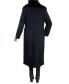 Фото #2 товара Women's Plus Size Faux-Fur-Collar Maxi Coat, Created for Macy's