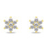 Charming gold-plated earrings with clear zircons EA846Y clear, gold - фото #2