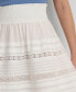 ფოტო #3 პროდუქტის Women's Lace-Trim A-Line Miniskirt