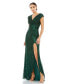 ფოტო #2 პროდუქტის Women's Cap Sleeve Sequined Long Gown