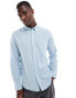 Ben Sherman long sleeve linen shirt in light blue