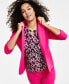 Women's Stretch Crepe Cuffed 3/4-Sleeve Blazer