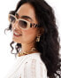 Фото #2 товара AIRE X ASOS ceres rectangle sunglasses in beige with tort arms