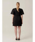 Фото #2 товара Women's Puff sleeve little black dress, fit & flare