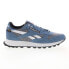Фото #1 товара Reebok Classic Leather Mens Blue Suede Lace Up Lifestyle Sneakers Shoes