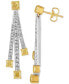 Couture® Sunny Yellow Diamond (1-1/2 ct. t.w.) & Vanilla Diamond (5/8 ct. t.w.) Drop Earrings in Platinum & 14k Gold