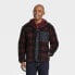 Фото #1 товара Men's High Pile Fleece Faux Fur Jacket - Goodfellow & Co Red XL