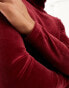 Фото #4 товара ASOS DESIGN muscle fit long sleeve t-shirt with turtle neck in burgundy velour