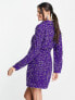 & Other Stories all over sequin mini shirt dress in purple