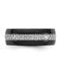 Stainless Steel Black IP-plated Fiber Inlay 8mm Band Ring