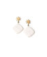 Фото #1 товара Star + White Jade Earrings