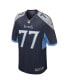ფოტო #2 პროდუქტის Men's Peter Skoronski Navy Tennessee Titans 2023 NFL Draft First Round Pick Game Jersey