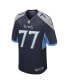 Men's Peter Skoronski Navy Tennessee Titans 2023 NFL Draft First Round Pick Game Jersey