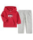 Infant Boys and Girls Red, Heathered Gray Washington Nationals Fan Flare Fleece Hoodie and Pants Set