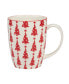 Фото #2 товара Peppermint Candy 16 oz Mugs Set of 6, Service for 6