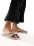 Фото #7 товара Simmi London Florai strappy flat sandal in silver
