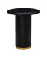Фото #2 товара 1 Piece Oak Brass Accent Entry Table