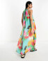 Фото #4 товара ASOS DESIGN soft halter maxi sundress in bold abstract print