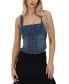 ფოტო #1 პროდუქტის Women's Denim Corset Top