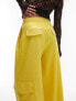 Topshop Tailored utility style trouser in acid yellow