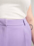 Yours tailored wide leg trousers in purple