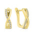 Fashion gold-plated earrings with zircons EA532Y