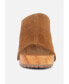 Фото #3 товара JARRAH Tan Suede Slide Clogs