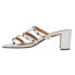 Фото #6 товара VANELi Mayda Studded Block Heels Womens White Dress Sandals 305537