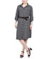 ფოტო #1 პროდუქტის Petite 3/4 Roll Tab Sleeve Shirtdress