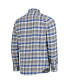 ფოტო #3 პროდუქტის Men's Blue, Gray St. Louis Blues Ease Plaid Button-Up Long Sleeve Shirt