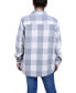 ფოტო #2 პროდუქტის Women's Long Sleeve Twill Shirt Jacket