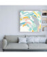 Фото #3 товара Moira Hershey Laughter II Turquoise and Peach Canvas Art - 36.5" x 48"