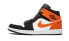 Фото #3 товара Кроссовки Nike Air Jordan 1 Mid Shattered Backboard (Белый, Оранжевый, Черный)