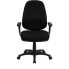 Фото #3 товара High Back Black Fabric Executive Swivel Chair With Adjustable Arms