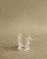 Transparent glass espresso cup