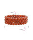 Set Of 3 Plain Stacking Round Carnelian Red Stone Ball Bead Stackable Strand Stretch Bracelet For Women Teen For Men 8MM