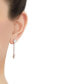 Cubic Zirconia Linear Drop Earrings in Sterling Silver