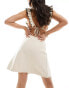 Selected Femme knitted skirt in beige