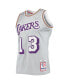 Фото #2 товара Men's Wilt Chamberlain Silver Los Angeles Lakers 75th Anniversary 1971-72 Hardwood Classics Swingman Jersey