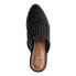 Time and Tru Woven Block Heel Mules Women's 9 Black Polyurethane Slip-On Solid