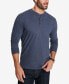 Фото #1 товара Men's Long Sleeve Brushed Jersey Henley T-shirt