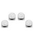 ფოტო #1 პროდუქტის Men's Pave 4 Piece Stud Set