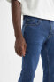Фото #3 товара Erkek Mavi Sergio Regular Fit Normal Bel Boru Paça En Boy Likralı Jean Pantolon V3991AZ21AU