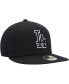 Фото #2 товара Men's Los Angeles Dodgers Black on Black Dub 59FIFTY Fitted Hat