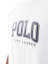 Фото #3 товара Polo Ralph Lauren collegiate logo t-shirt classic oversized fit in white