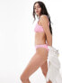 Topshop mix and match crinkle high leg brief bikini bottoms in pink