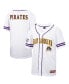 ფოტო #1 პროდუქტის Men's White and Purple ECU Pirates Free Spirited Baseball Jersey