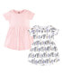 ფოტო #1 პროდუქტის Baby Girls Cotton Short-Sleeve Dresses 2pk, Pink Safari