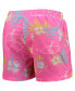 ფოტო #4 პროდუქტის Men's Pink Miami Hurricanes Neon Floral Swim Trunks